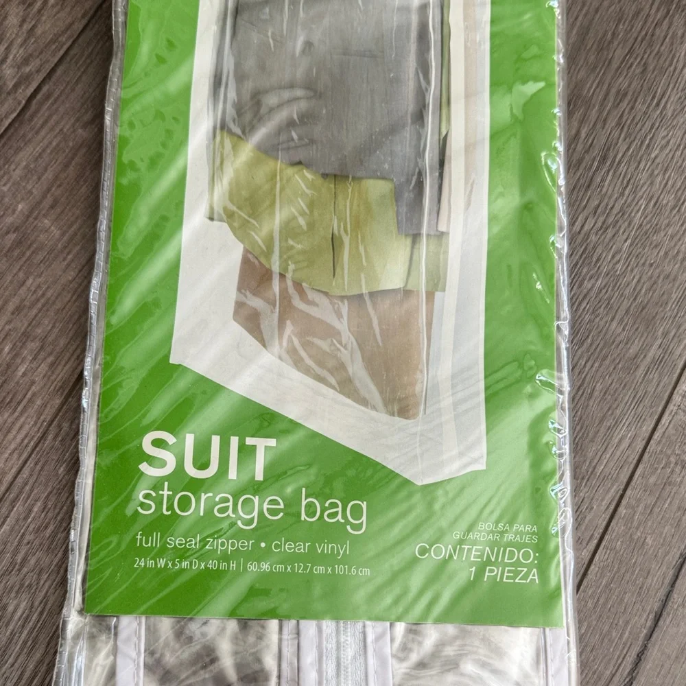 Clear Vinyl Suit Storage Bag - Full zipper suit storage bag